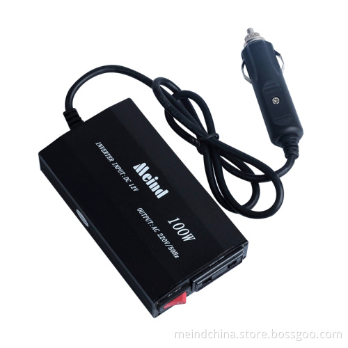 100W Thin Quiet DC to AC Modified Sine Wave Car Power Inverter with USB